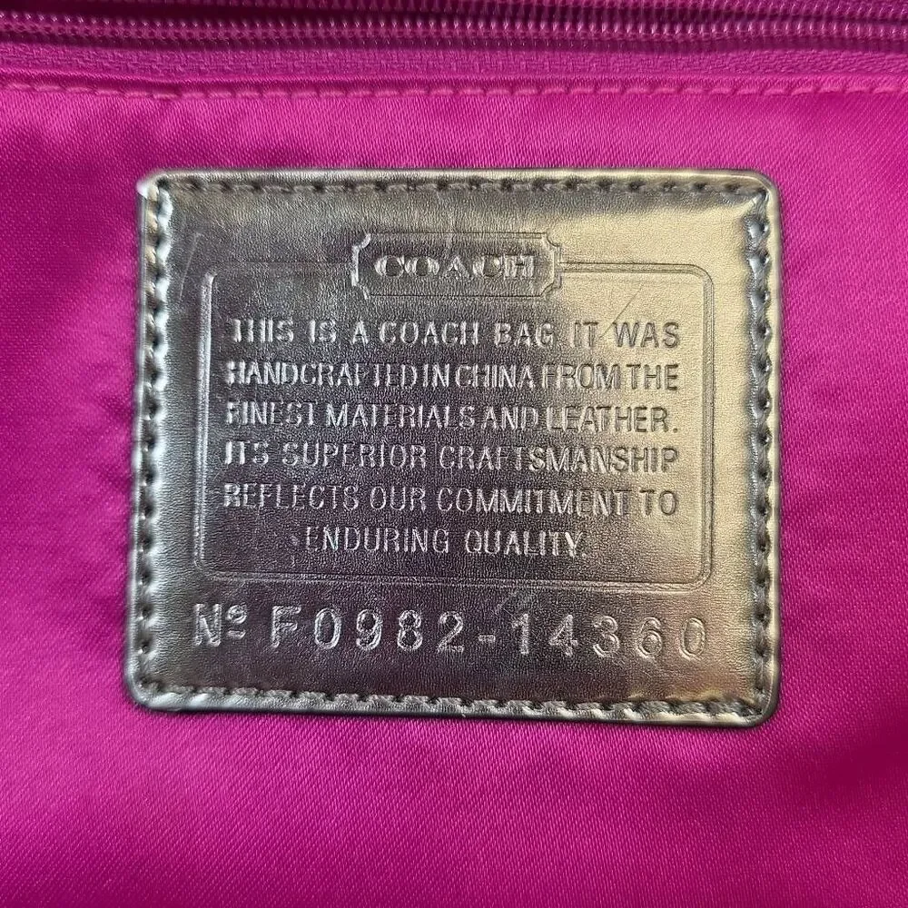 Coach Tartan Plaid Glam Tote